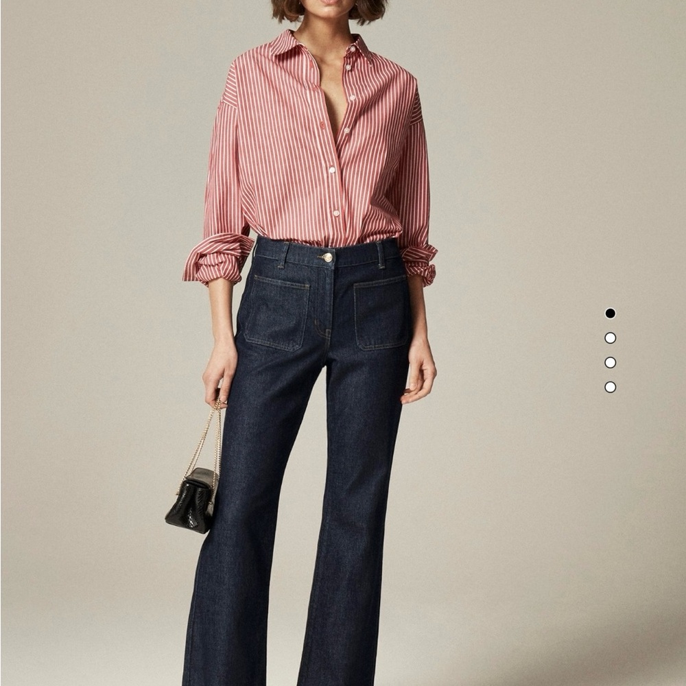 J. Crew High Rise Kickout Jean with Sailor Pockets